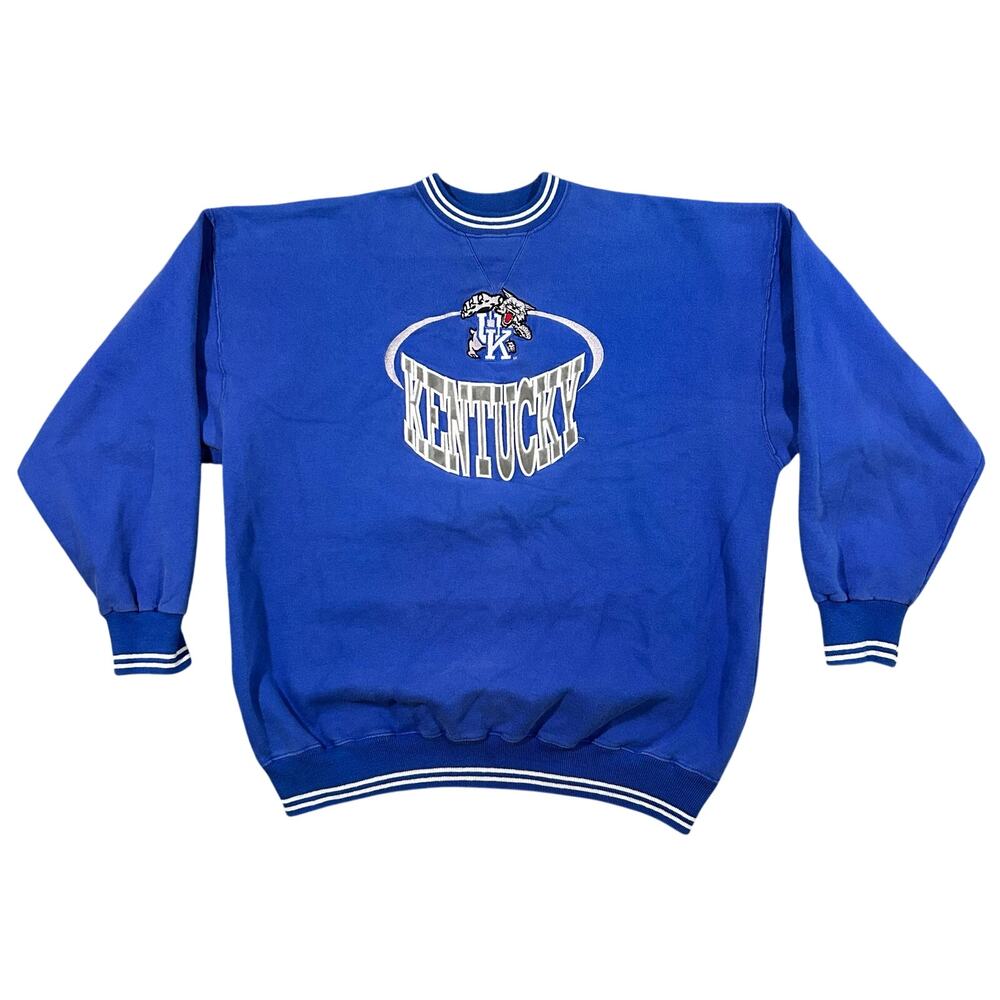 Vintage 90s University of Kentucky Wildcats Sweatshirt Mens XL Blue Sweatshirt
